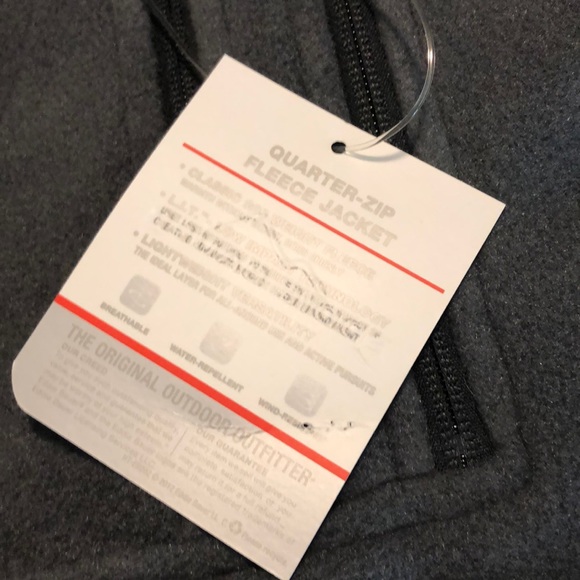 EDDIE BAUER Size 4X Classic QuarterZip Fleece Gray Logo Soft Pullover $85 NEW - Picture 4 of 12
